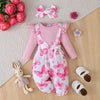 Ensemble bébé fille rose avec imprimé papillons et grand nœud décoratif - Bébé Lova