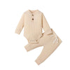 Ensemble côtelé beige, body et pantalon bébé - Bébé Lova