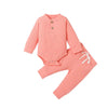 Ensemble côtelé corail, body et pantalon bébé - Bébé Lova