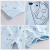 Détails des finitions de l'ensemble naissance : poignets, motif hérisson, couture et taille élastique - Bébé Lova