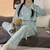 Pyjama allaitement bleu clair avec motif ourson et ouverture discrète - Bébé Lova