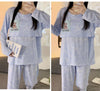 Ensemble pyjama allaitement violet clair avec imprimés oursons et coupe confortable - Bébé Lova