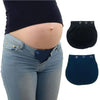 PantExtend mannequin enceinte buste jean ouvert extenseur bleu en place 2 extenseurs noir bleu - Bébé Lova