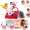 Coffret jouet d'éveil ferme avec animaux peluche - Cadeau idéal bébé 0-12 mois pour développement sensoriel - Bébé Lova