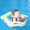 Bébé souriant dans un flotteur de natation non gonflable motif dinosaure dans une piscine - Bébé Lova