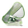 Flotteur bébé vert avec ombrelle de protection solaire et harnais ajustable - Bébé Lova