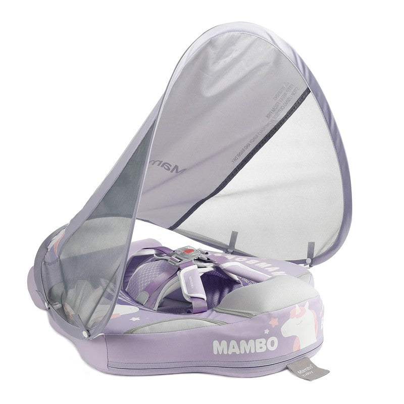 Flotteur bébé violet avec canopy protecteur et maintien ergonomique - Bébé Lova