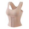 TriGaine vue trois-quart isolée coloris beige boutonnage frontal complet - Bébé Lova