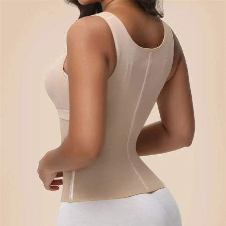 Vue arrière de la gaine colombienne beige effet taille affinée - Bébé Lova