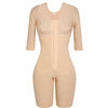 Gaine corps entier post chirurgie beige présentée seule sur fond clair avec manches mi-longues - Bébé Lova