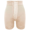 Gaine sculptante beige taille haute avec zip frontal et effet silhouette sablier - Bébé Lova