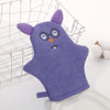 Gant de bain enfant lapin violet cartoon pour toilette douce et amusante - Bébé Lova