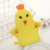 Gant de bain poussin jaune cartoon pour enfant avec texture ultra douce - Bébé Lova