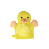 Gant éponge marionnette canard jaune pour bain bébé avec loofah intégré LoofahMitt - Bébé Lova