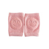 Paire de genouillères bébé rose clair avec motif sourire protecteur - Bébé Lova