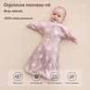 Gigoteuse bébé bras relevés en coton premium avec effet cocon doux et respirant - Bébé Lova