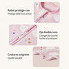 Détails de la gigoteuse bébé avec rabat protège-cou, zip double sens et coutures soignées - Bébé Lova
