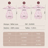 Guide des tailles S M L pour gigoteuse bébé anti-choc en coton avec dimensions détaillées - Bébé Lova
