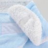 Fermeture velcro pratique sur gigoteuse chaude bébé bleu ciel - Bébé Lova