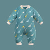 Gigoteuse bleue motif dinosaures avec manches longues et fermeture intégrale zip - Bébé Lova