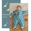 Gigoteuse bleue motif dinosaures avec illustration enfant et ambiance chambre cocooning - Bébé Lova