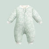 Gigoteuse verte motif feuillage avec tissu doux et design coupe-vent pour enfant - Bébé Lova