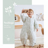 Gigoteuse verte motif feuillage avec illustration botanique et coton respirant - Bébé Lova