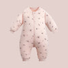 Gigoteuse rose pâle motif pissenlits avec fermeture zip et manches longues - Bébé Lova
