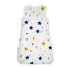 Gigoteuse été coton blanc motif étoiles filantes bleues et jaunes - Bébé Lova