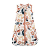 Gigoteuse été motif fleurs et papillons terracotta vue de face - Bébé Lova