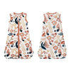 Gigoteuse été motif floral terracotta vue recto et verso bébé fille - Bébé Lova