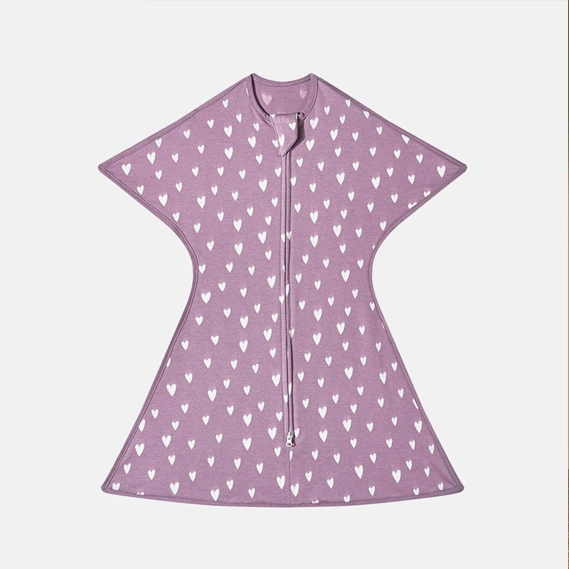 Gigoteuse d’été violette à motifs cœurs blancs pour bébé - Bébé Lova
