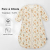 Gigoteuse gaze de coton motif Puppy Park chiots et ballons manches amovibles - Bébé Lova