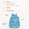 Caractéristiques de la gigoteuse bébé avec boutons épaules et protège-zip sécurisé - Bébé Lova
