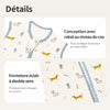 Détails PajSack : rabat protège-menton et zip double sens pratique pour le change - Bébé Lova
