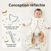 Conception de la gigoteuse PajSack : rabat au niveau du cou et zip double sens - Bébé Lova