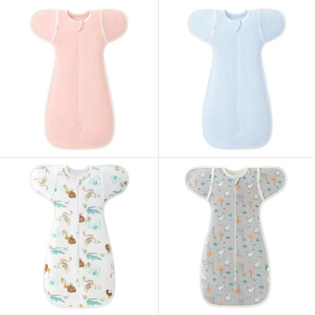Collection de gigoteuses swaddle bébé avec plusieurs motifs et coloris doux pour nouveau-né - Bébé Lova