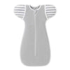 Gigoteuse swaddle grise à manches rayées pour nouveau-né en coton respirant - Bébé Lova