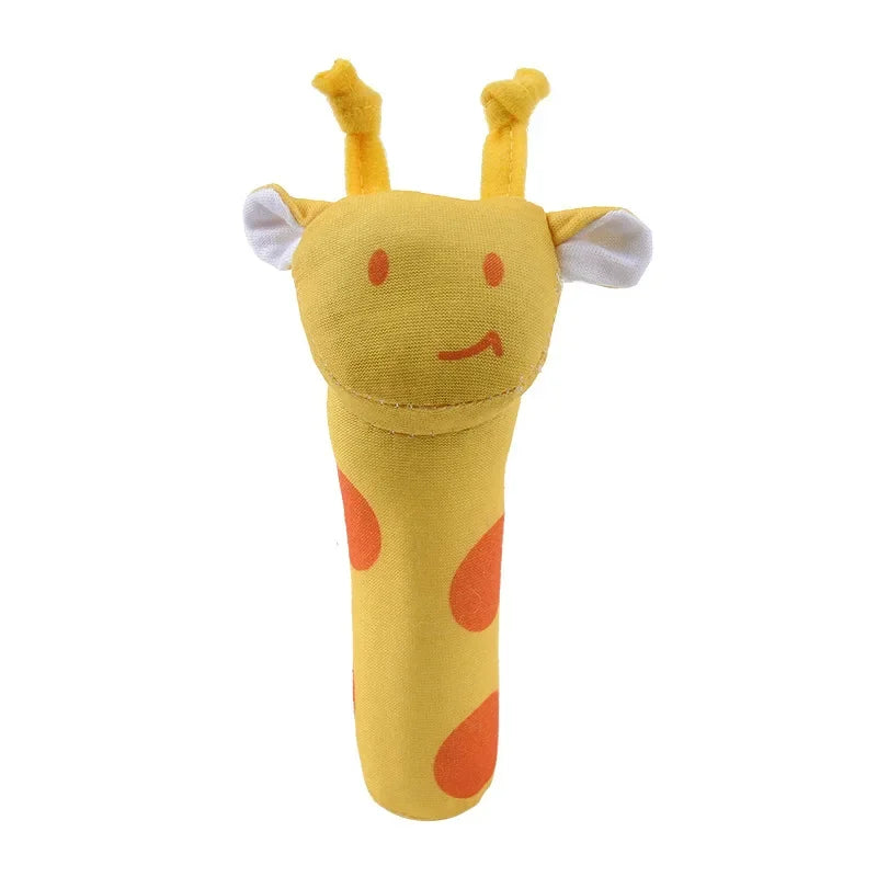 Hochet bébé en forme de girafe jaune avec texture douce et design ludique - Bébé Lova