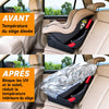 Avant après : la housse SunSafe bloque les UV et réduit la température intérieure du siège auto - Bébé Lova