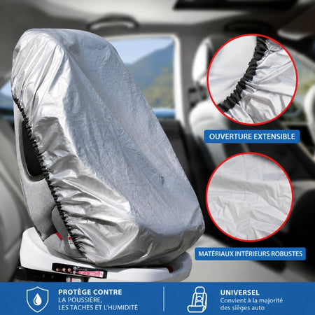 Housse de siège auto SunSafe universelle avec ouverture extensible et matériaux robustes, protège contre la poussière, les taches et l'humidité - Bébé Lova