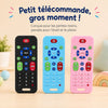 Télécommandes sensorielles bébé en silicone disponibles en noir bleu et rose - Bébé Lova