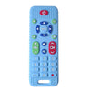 Télécommande éducative sensorielle bleu clair en silicone pour bébé vue de face - Bébé Lova