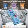 Télécommande sensorielle bébé en silicone bleu compatible nettoyage vapeur et désinfection - Bébé Lova