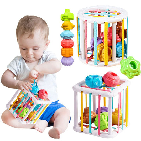 Jouet empiler tirer blocs StackBlocks montessori couleurs 0-12 mois - Bébé Lova