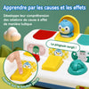 Jouet cause à effet Montessori avec bouton pingouin surgissant pour bébé – CauseFX - Bébé Lova