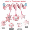 Jouet d’éveil SpiralPlay avec peluche cochon, miroir bébé et étoile hochet suspendue - Bébé Lova