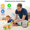 Bébé découvrant le téléphone tortue musical bilingue TurtlePiano - Bébé Lova