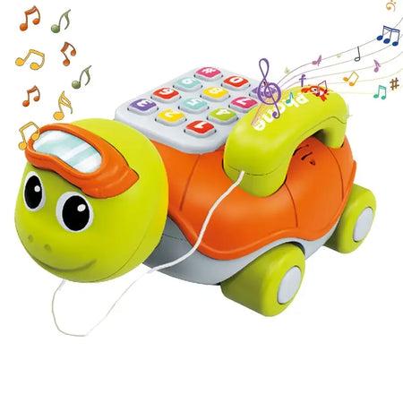 Téléphone tortue musical avec effets sonores et mélodies TurtlePiano - Bébé Lova