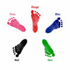 Présentation des 5 couleurs d'encre du kit d'empreintes bébé : rose, rouge, bleu, vert et noir - Bébé Lova